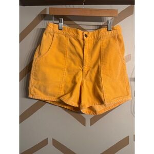 Windridge Corduroy Shorts Womens 32 Orange Vintage High Waisted Mervyns Cotton